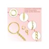 Shynek Llavero con cadena 360 anillos de oro con anillos