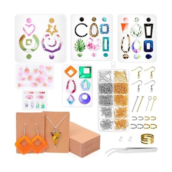 Shynek Moldes de resina para pendientes kit de