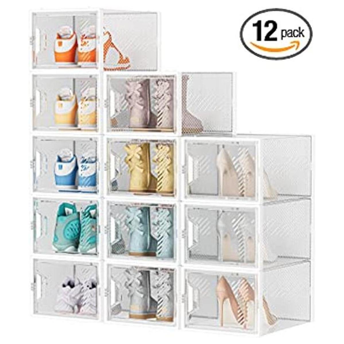 SIMPDIY Almacenamiento de zapatos paquete de 12