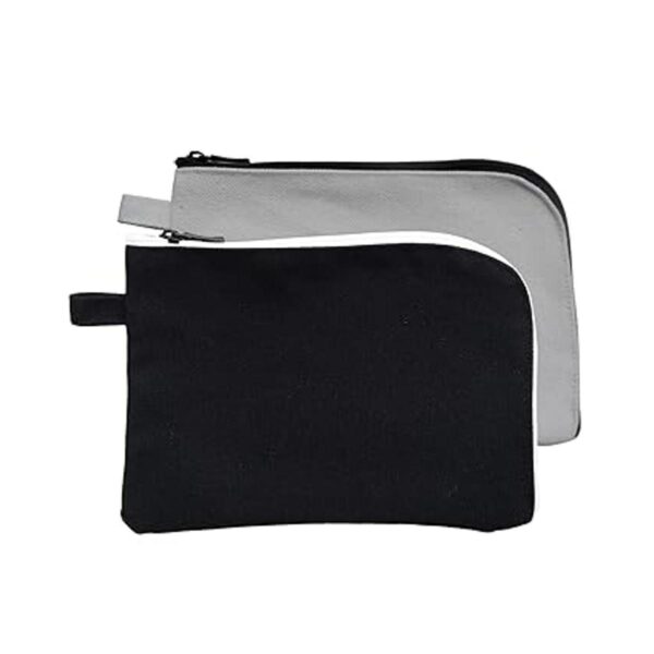Enyuwlcm Bolso de tela con cremallera tamaño pequeño 4