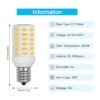Bombilla LED E17 de base intermedia de 6 W equivalente a_2