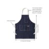 Eywlwaar Delantal de mezclilla con 3 bolsillos unisex Jean