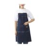 Eywlwaar Delantal de mezclilla con 3 bolsillos unisex Jean