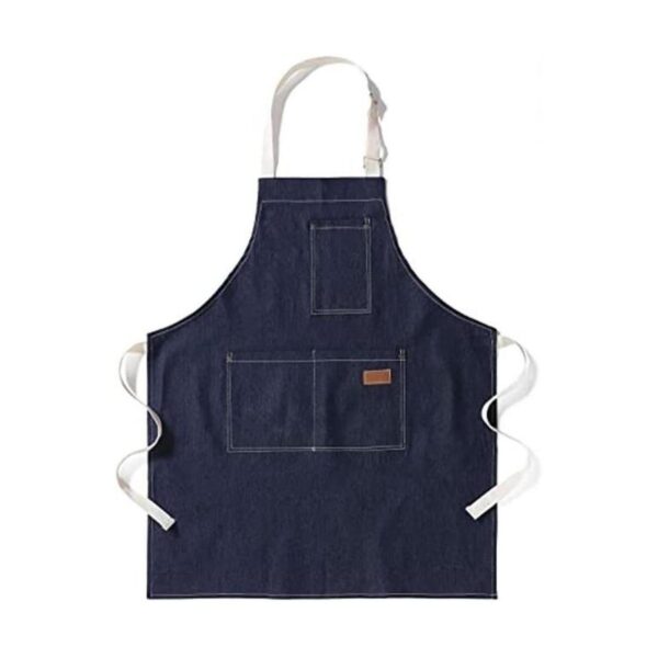 Eywlwaar Delantal de mezclilla con 3 bolsillos unisex Jean