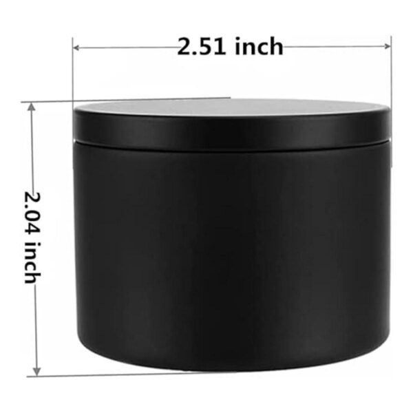 Latas de velas negras de 24 piezas tarros de velas de 4_3