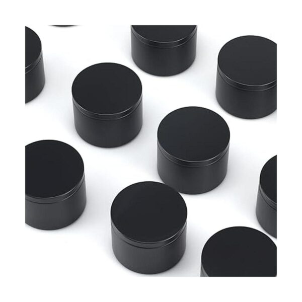 Latas de velas negras de 24 piezas tarros de velas de 4_6
