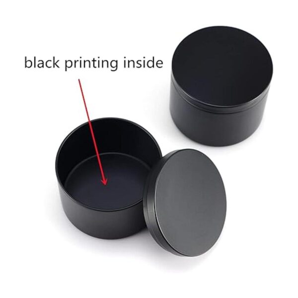 Latas de velas negras de 24 piezas tarros de velas de 4_5