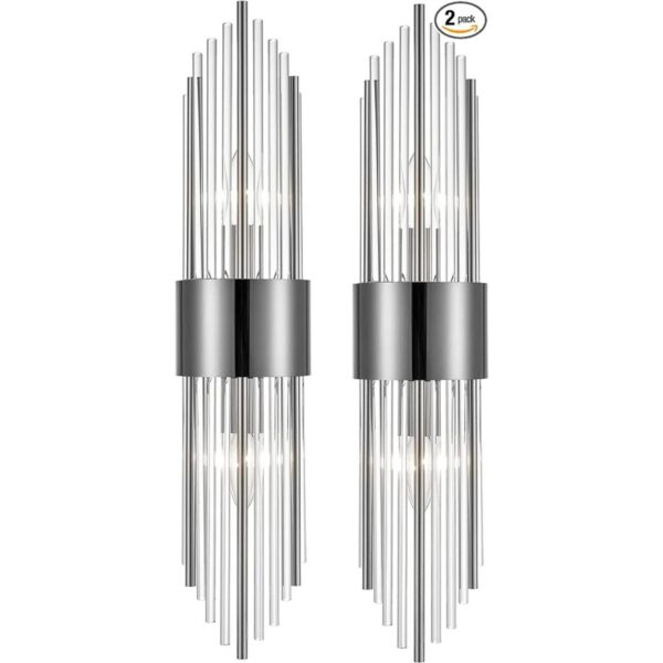 SHAWNKEY Aplique de pared moderno de 2 luces de titanio_1