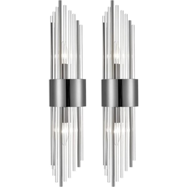 SHAWNKEY Aplique de pared moderno de 2 luces de titanio_2