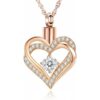 shajwo Collar de urna de corazón para cenizas para mujer