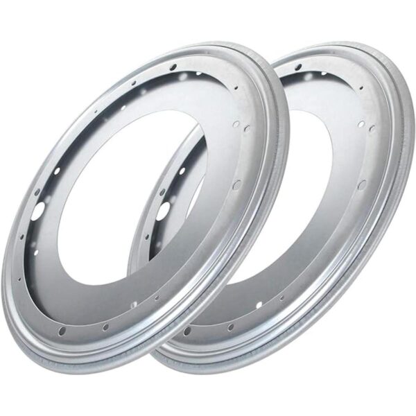 Paquete de 2 rodamientos planos Lazy Susan redondos de 12