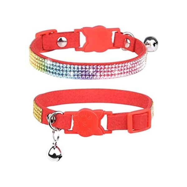 WDPAWS Collar de gato con diamantes de imitación con_1