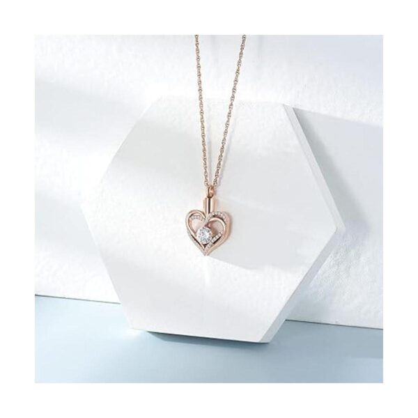 shajwo Collar de urna de corazón para cenizas para mujer