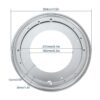 Paquete de 2 rodamientos planos Lazy Susan redondos de 12