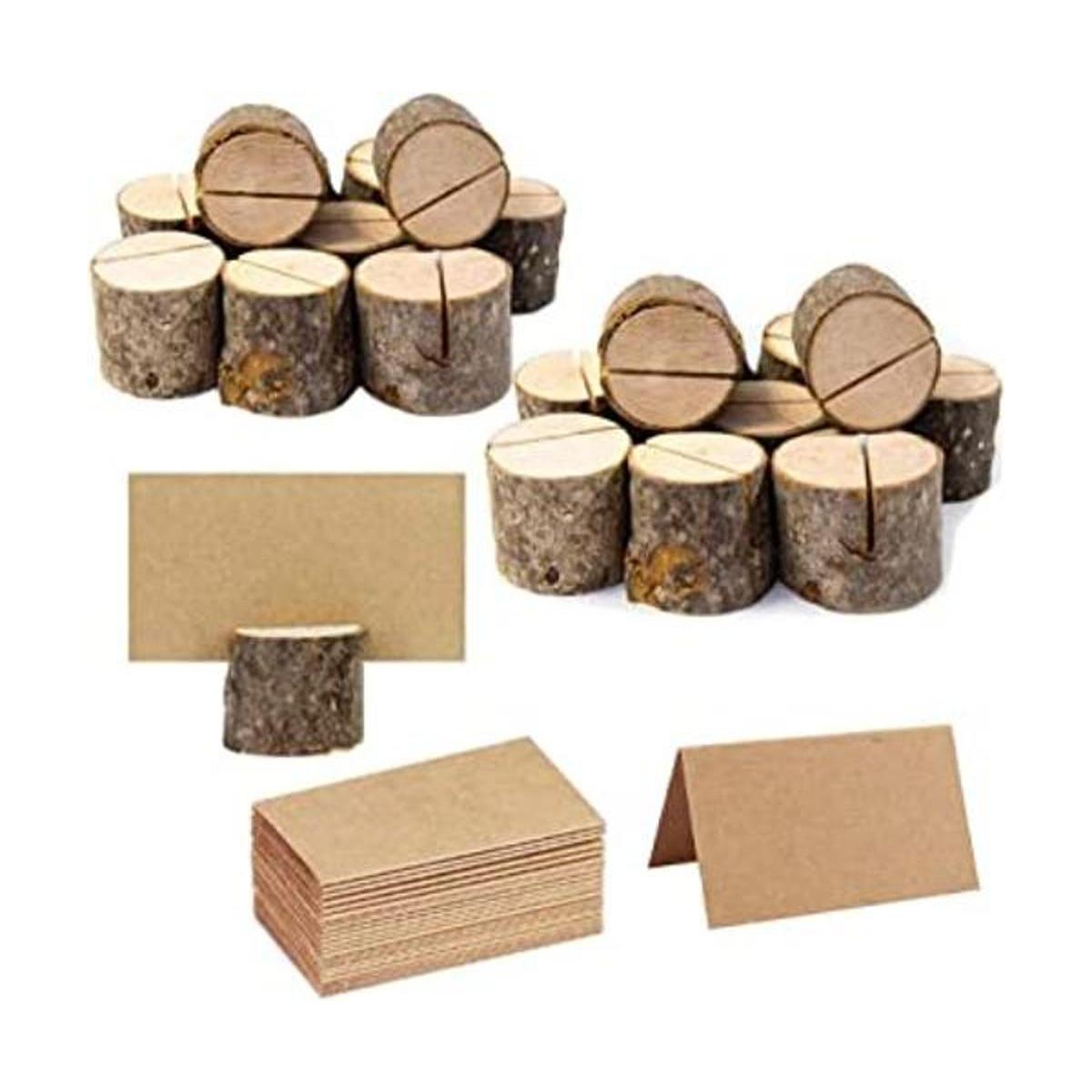Senover Soporte de madera rústico para números de mesa