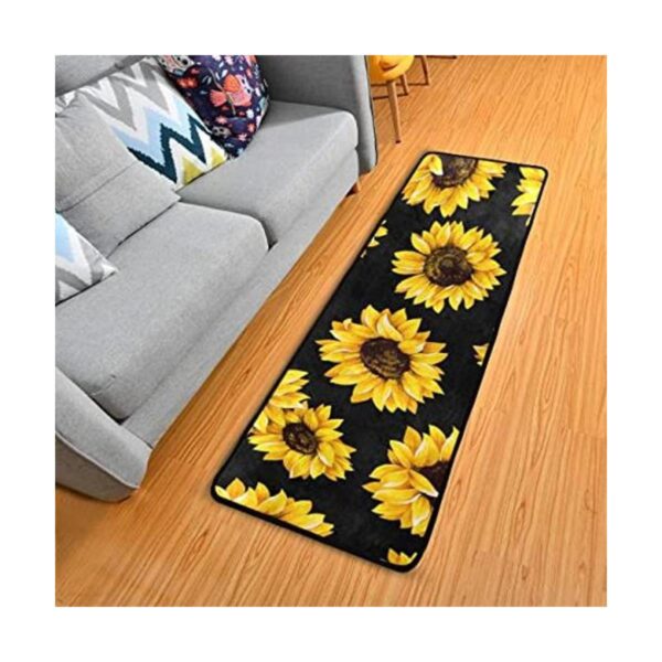 Sunflower Alfombras de cocina color negro