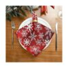 Servilletas de tela de Navidad con patrón rojo de Navidad