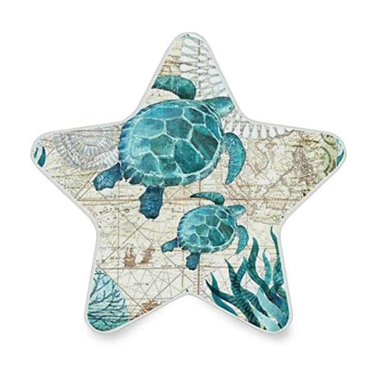 Lámpara de noche LED con enchufe de mapa de tortuga marina