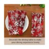 Servilletas de tela de Navidad con patrón rojo de Navidad