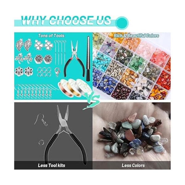 Selizo Kit de fabricación de joyas con cuentas de cristal_6