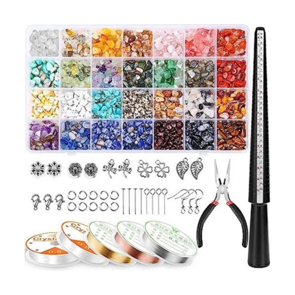 Selizo Kit de fabricación de joyas con cuentas de cristal_1