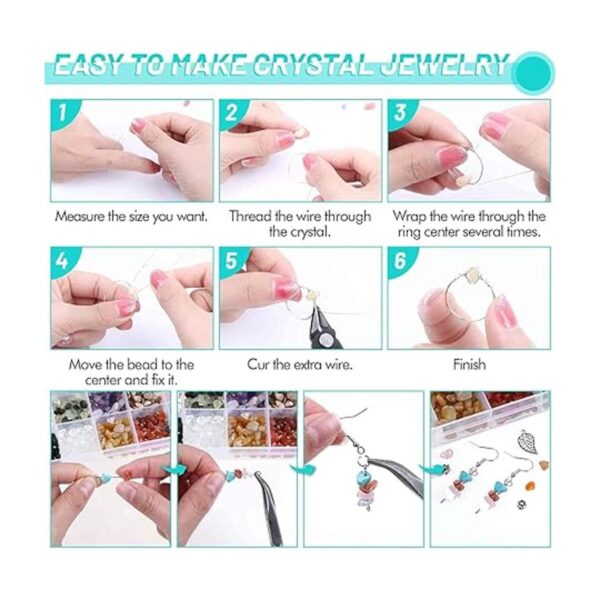 Selizo Kit de fabricación de joyas con cuentas de cristal_5