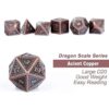 DNDND Juego de dados de metal escala de dragón 7 piezas_3