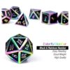 DND Juego de 7 dados metálicos Número de arco iris con_4