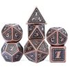 DNDND Juego de dados de metal escala de dragón 7 piezas_1
