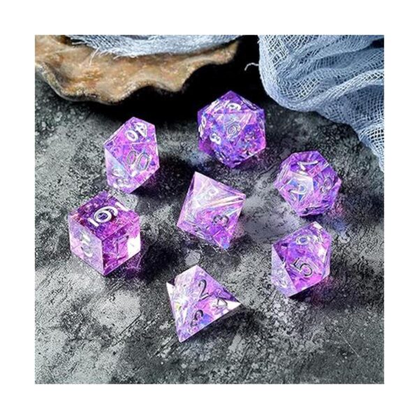 DNDND Juego de dados de borde afilado hecho a mano 7_2