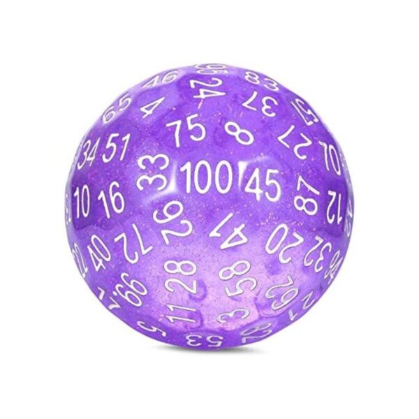 Juego de dados D100 púrpura DNDND de 1.969 in troqueles_1