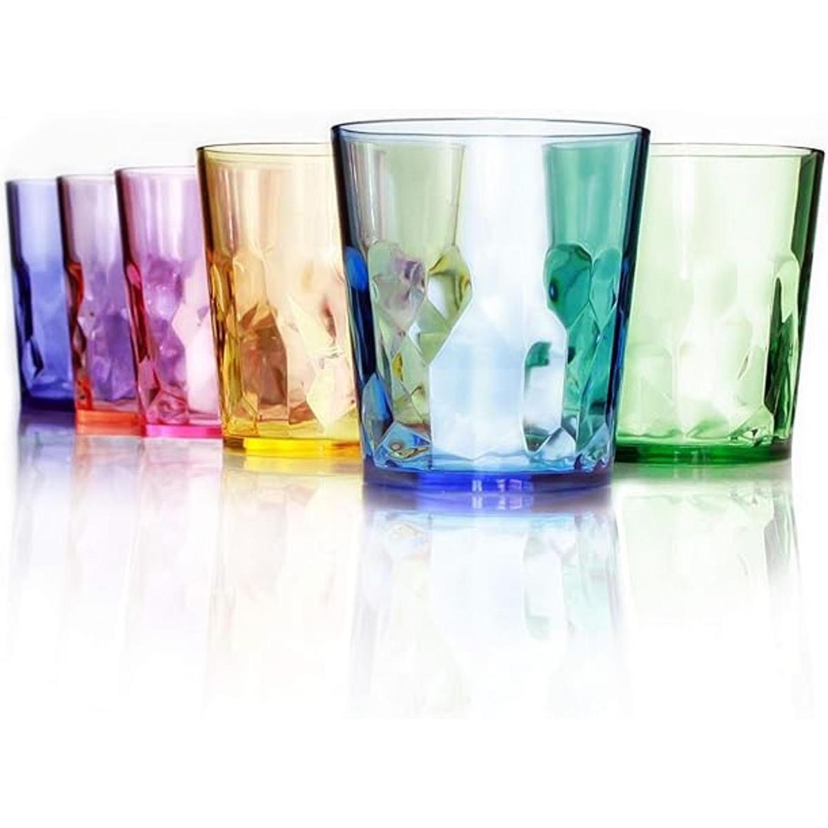 Juego de 6 vasos premium de 13 oz plástico Tritan