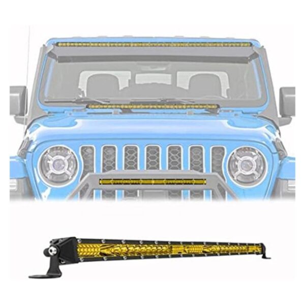 samman Barra de luz LED de 20 pulgadas color amarillo_1
