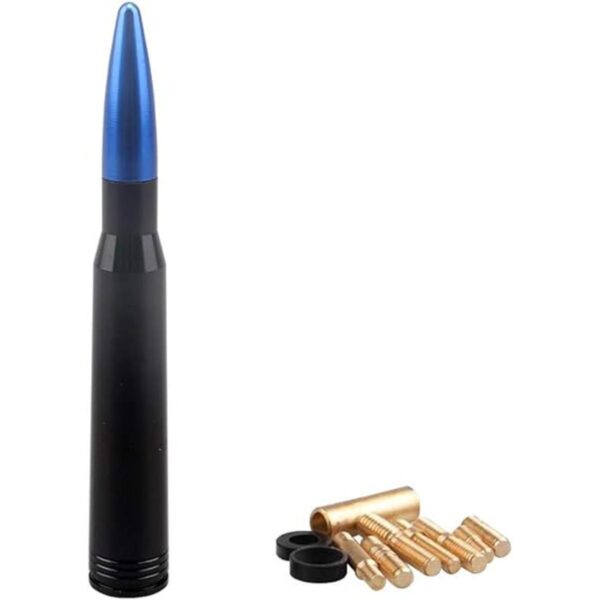 Samman Antena de aluminio azul 50 Cal en forma de bala de_1