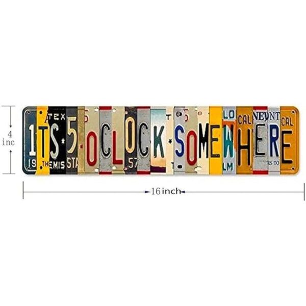 Five O Clock Somewhere Decoración única de pared de metal_3