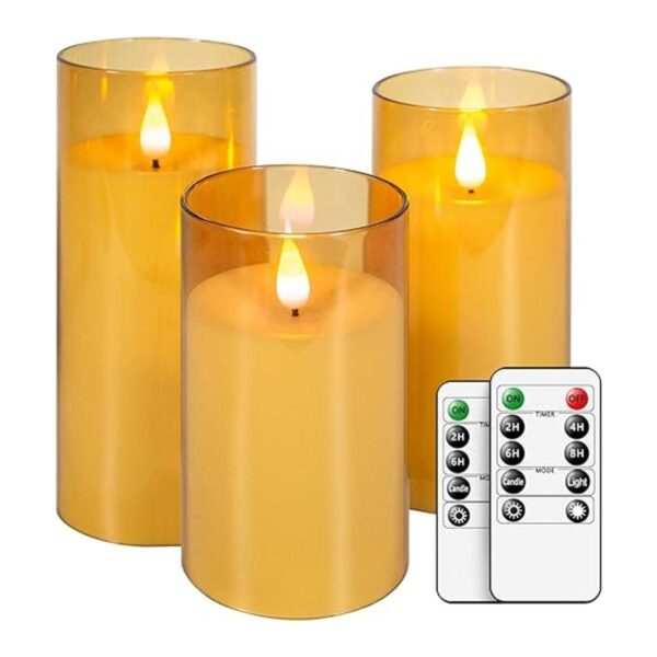 Velas LED sin llama parpadeantes funciona con pilas_1