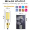 LEOOLS Bombilla LED E12 regulable de 6 W igual a 60 W luz_2