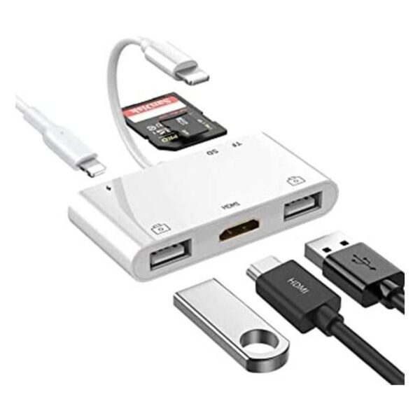 Adaptador Lightning Hub para iPad convertidor AV digital_1