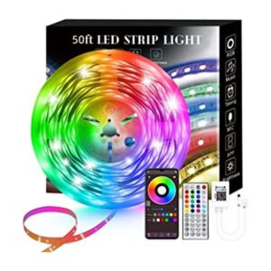 Tira de luces LED de música de 50 pies sincronización a