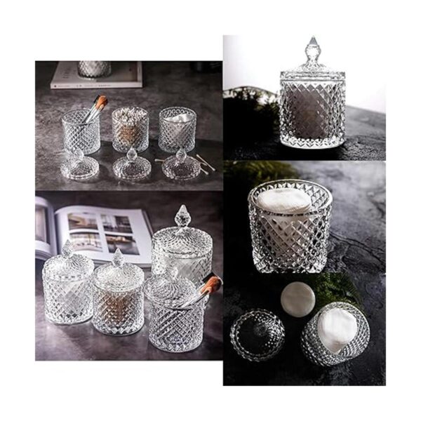 Qtip Tarros de cristal para boticario con tapa_3