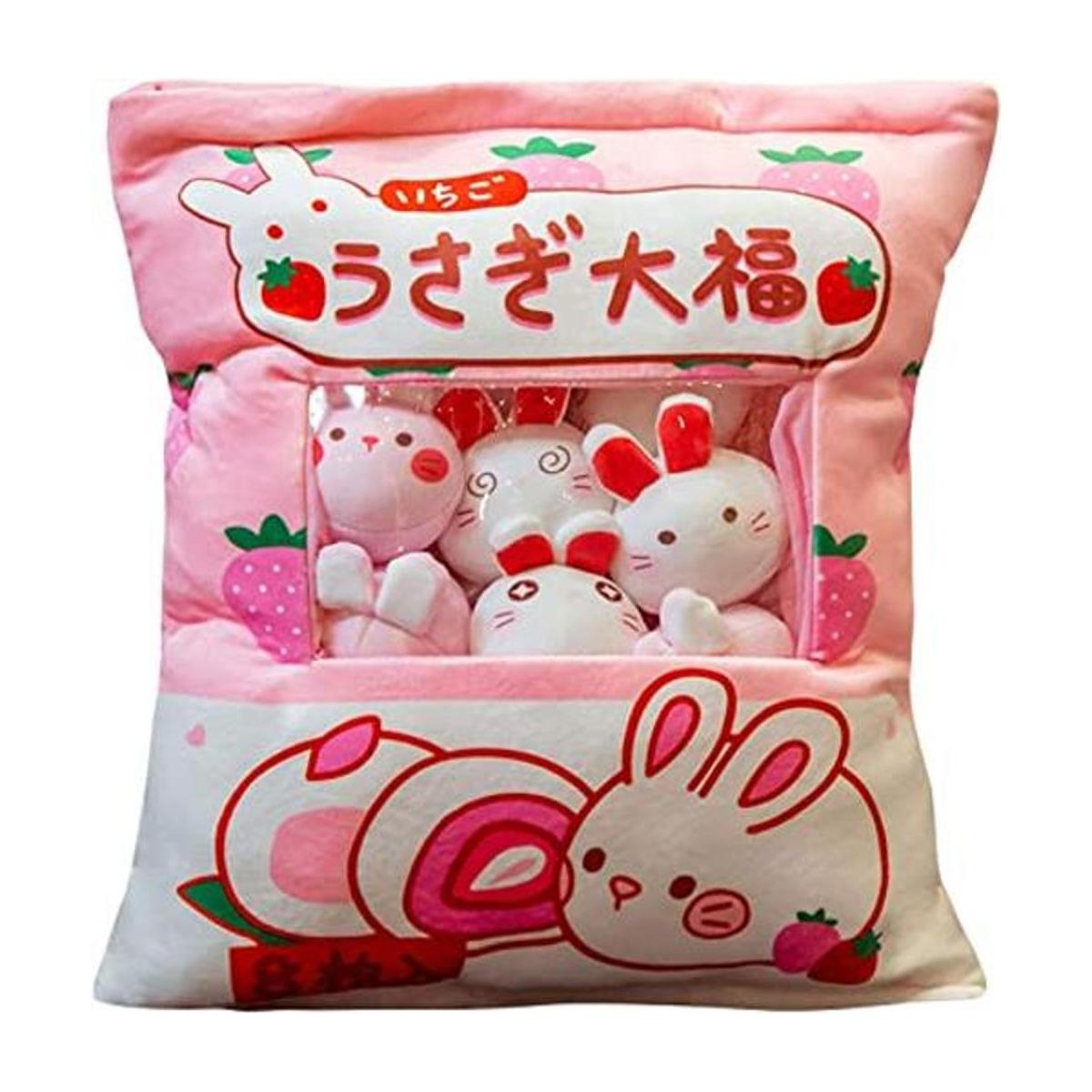 Cojín de almohada de felpa Kawaii lindo bolso de