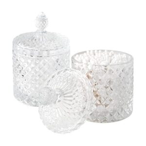 Qtip Tarros de cristal para boticario con tapa_1