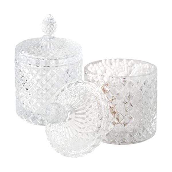 Qtip Tarros de cristal para boticario con tapa_1