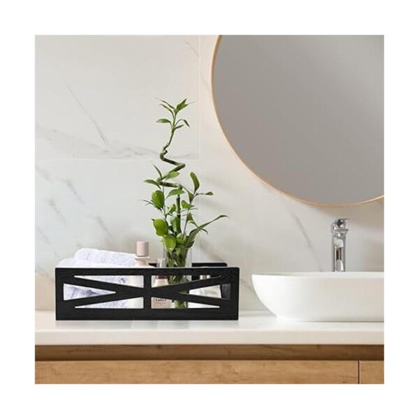 Caja de madera para decoración de baño caja rústica para