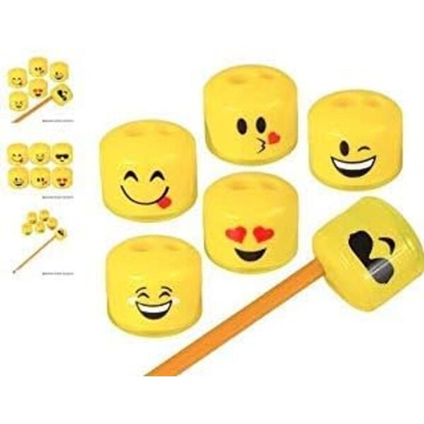 RIN 24 Sacapuntas de lápiz y lápiz Emoji de 1.5 in_1