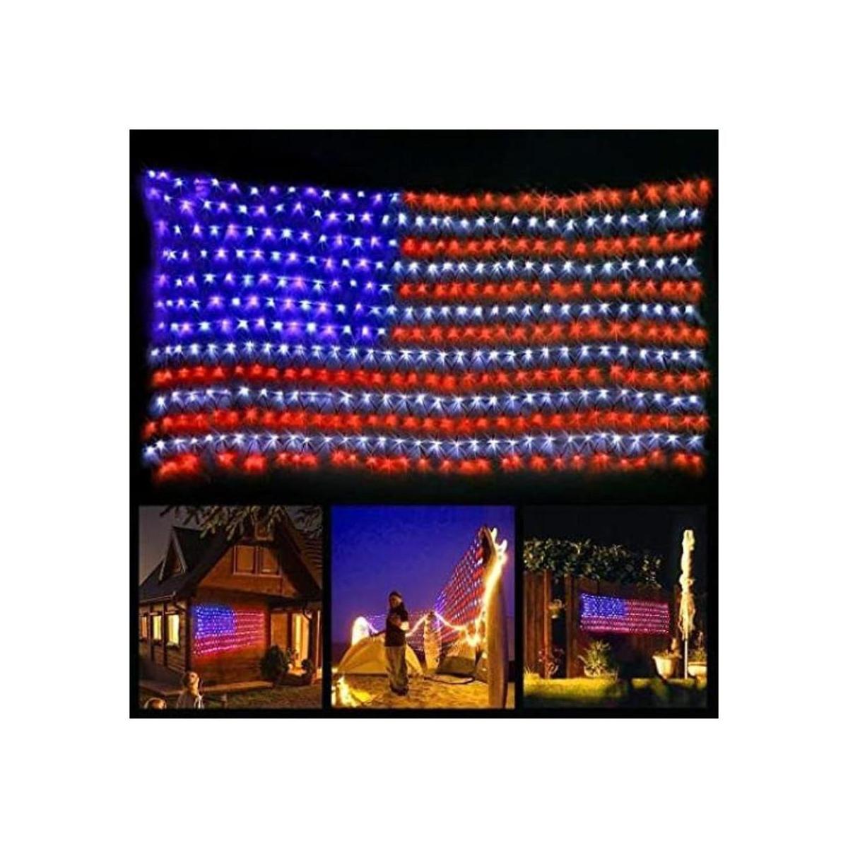 420 luces LED de bandera estadounidense avanzadas luz de