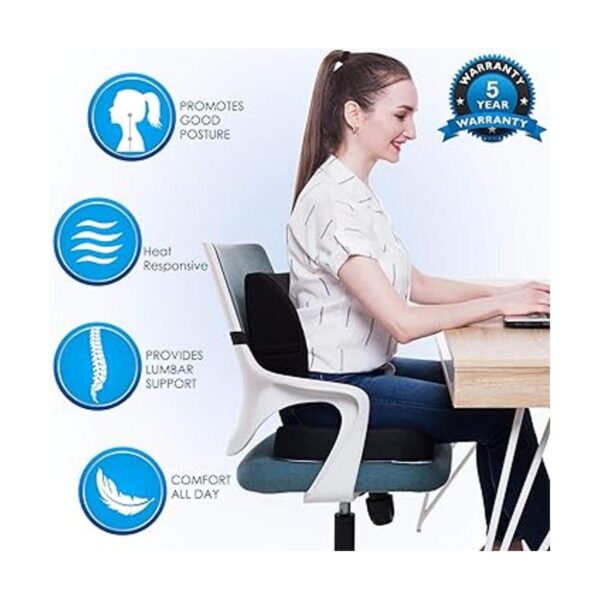 Cojín de asiento para el coxis y almohada de apoyo lumbar_2