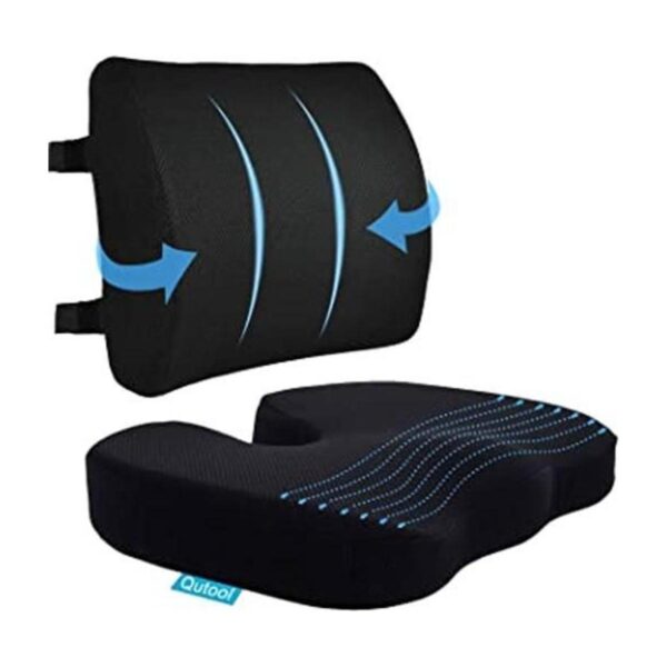 Cojín de asiento para el coxis y almohada de apoyo lumbar_1