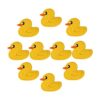 10 parches bordados de pato pequeño color amarillo para