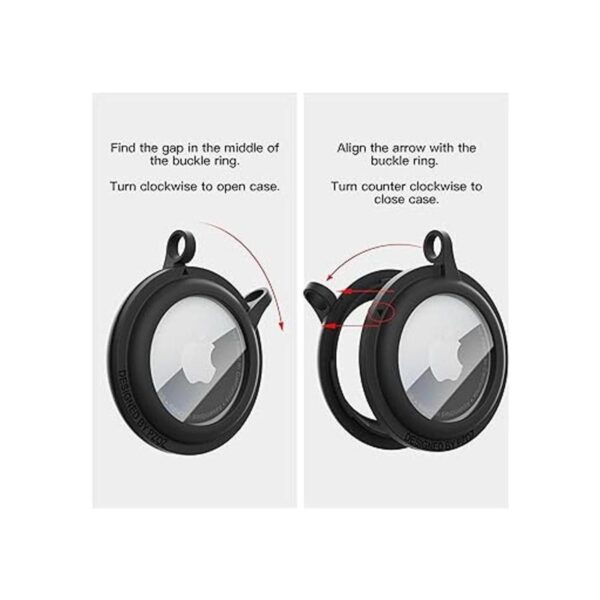 PZOZ Paquete de 4 llaveros para AirTag con protector de_3